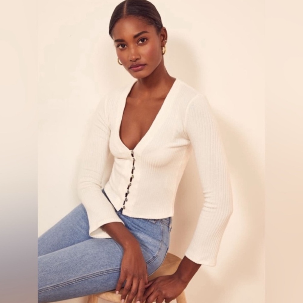 Reformation Geller Top in White